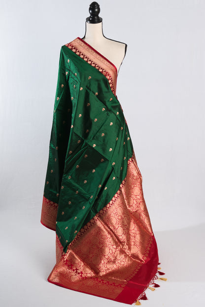 Silk Mark Certified Minakari Katan Banarasi Silk Saree.