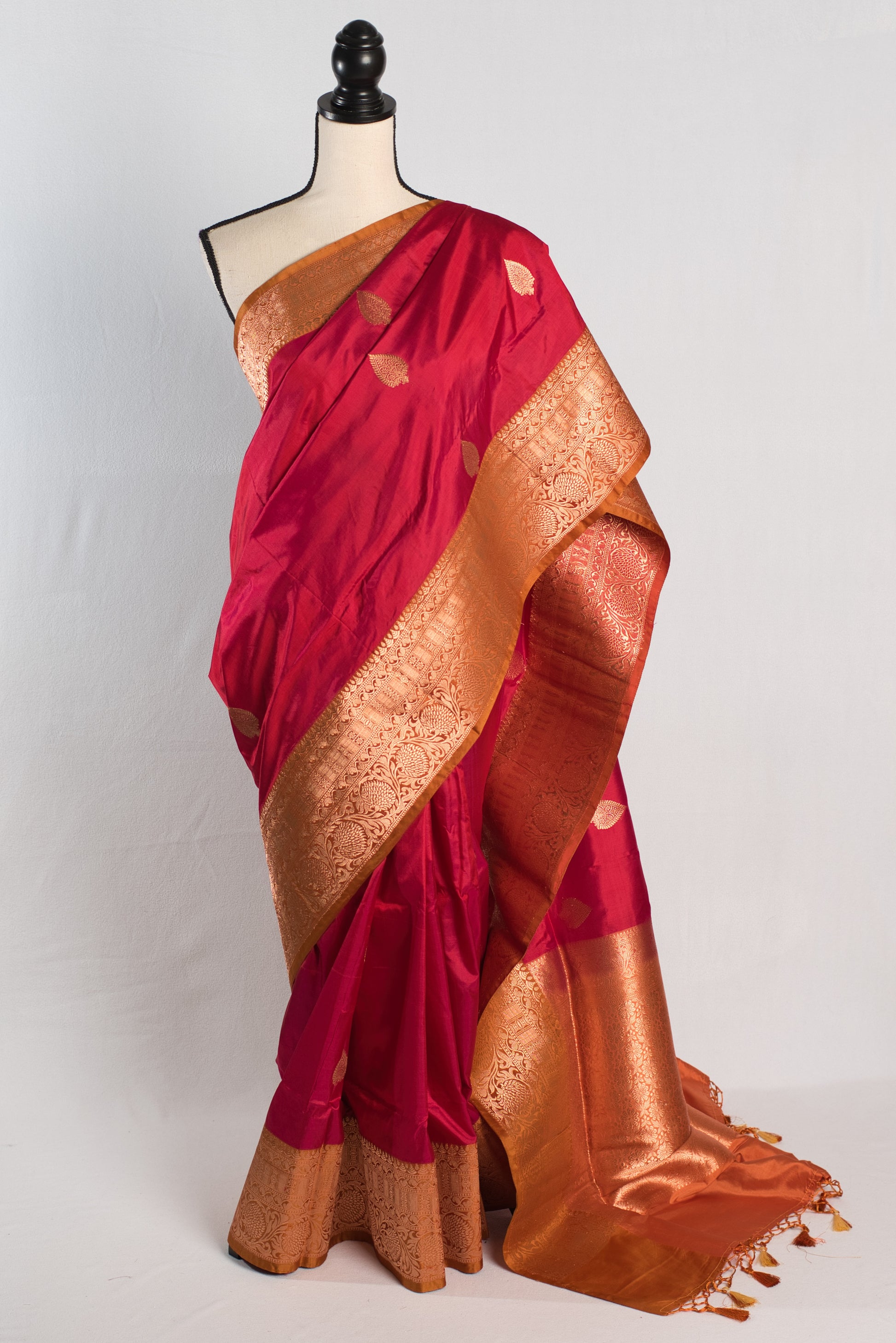 Silk Mark Certified Banarasi Silk Saree with Stitched Blouse