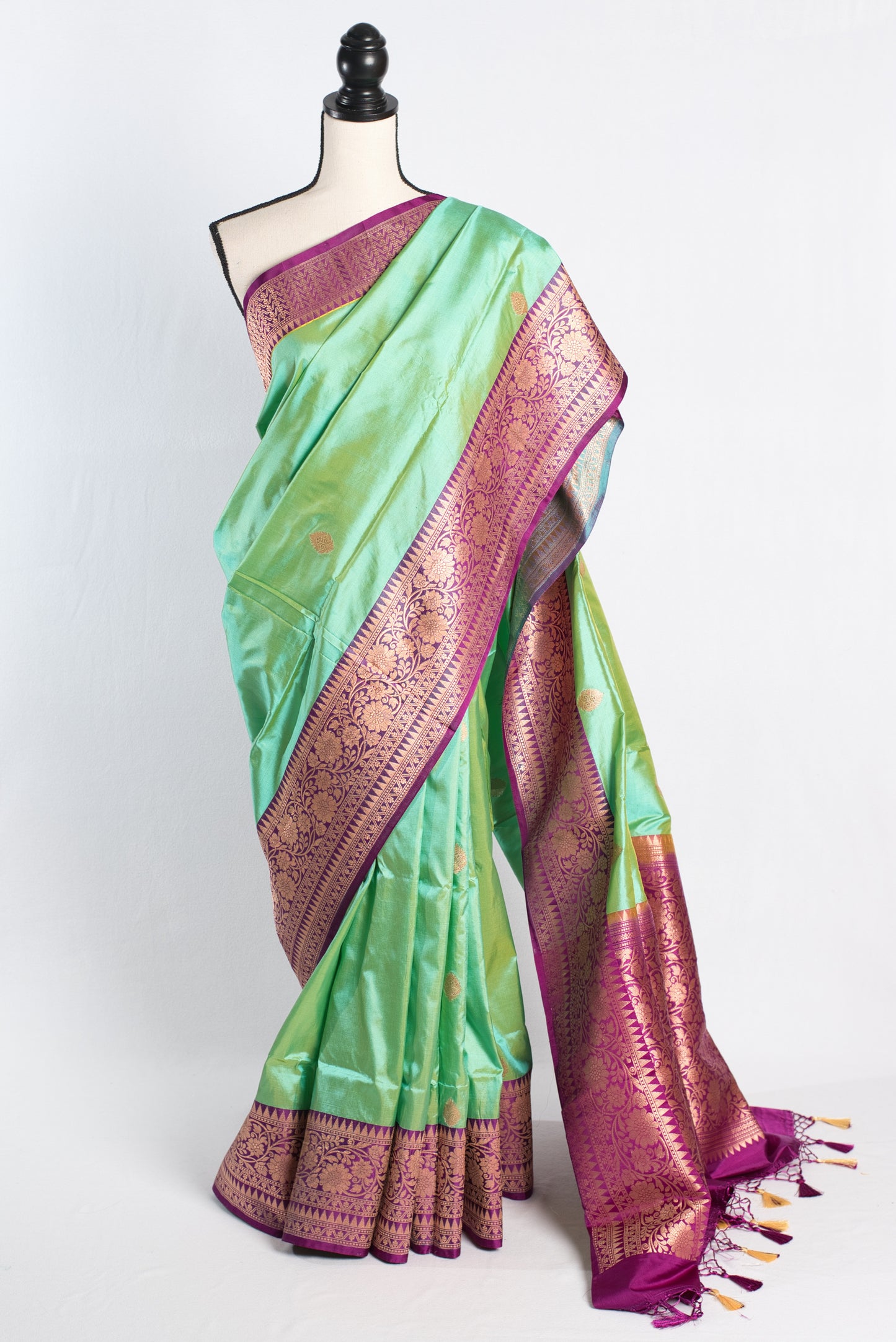 Silk Mark Certified Banarasi Silk Saree with 36 Size Stitched Blouse