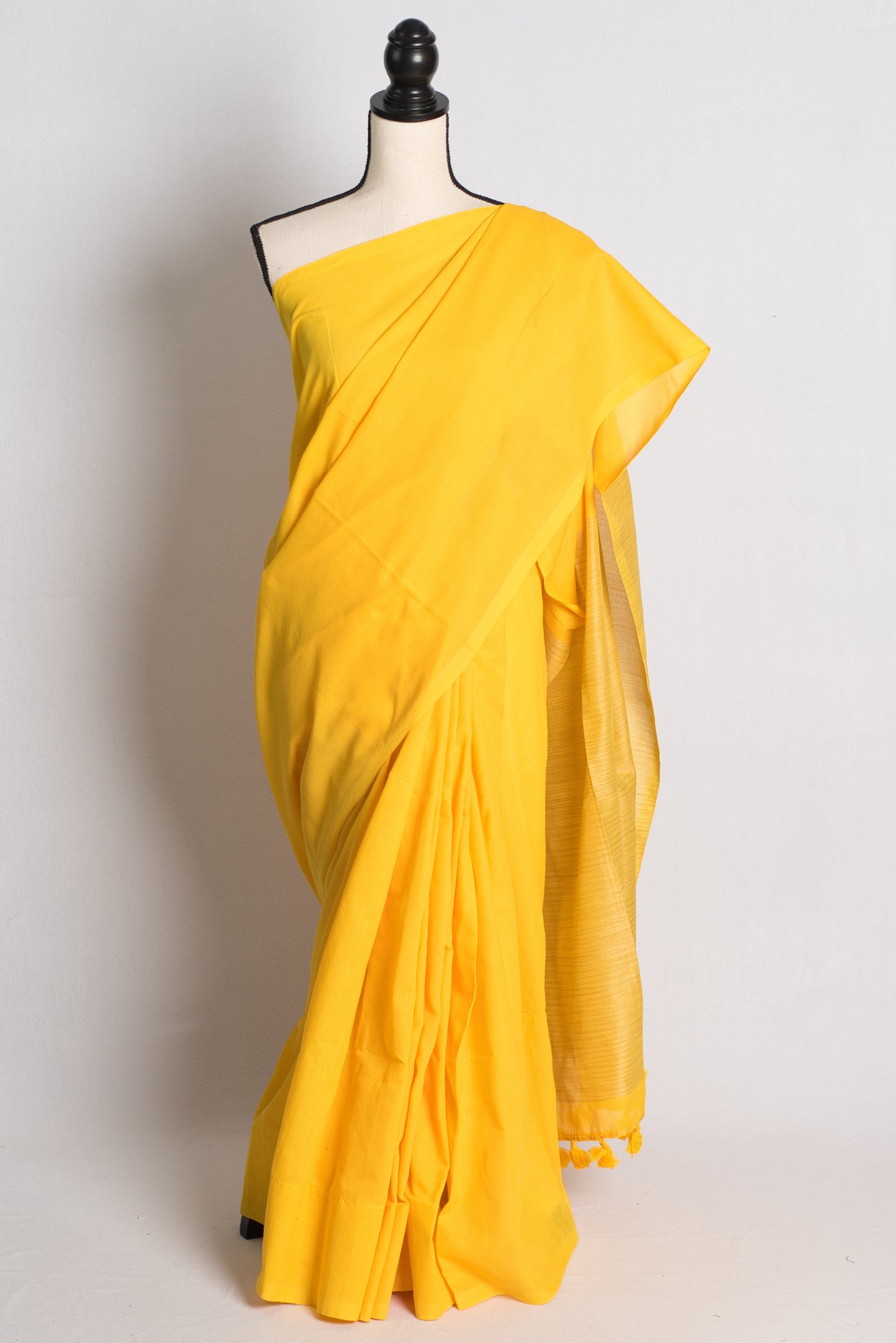 Soft Cotton Saree Saree in Bright Yellow