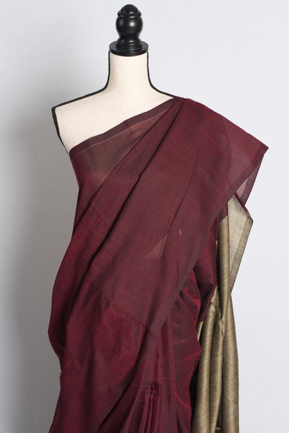 Soft Cotton Saree Saree in Maroon