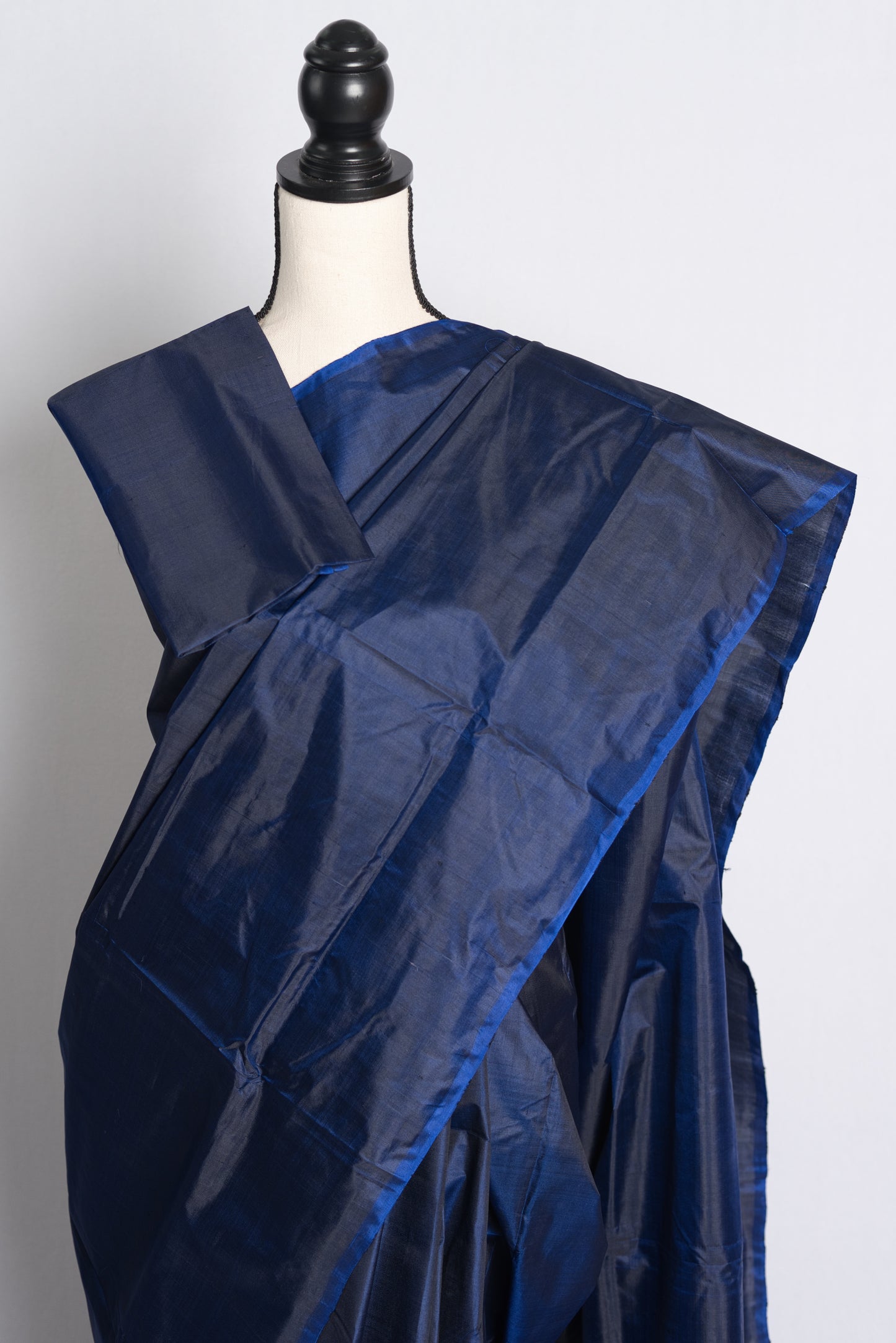 Silk Mark Certified Bishnupuri Katan Silk in Dark Blue