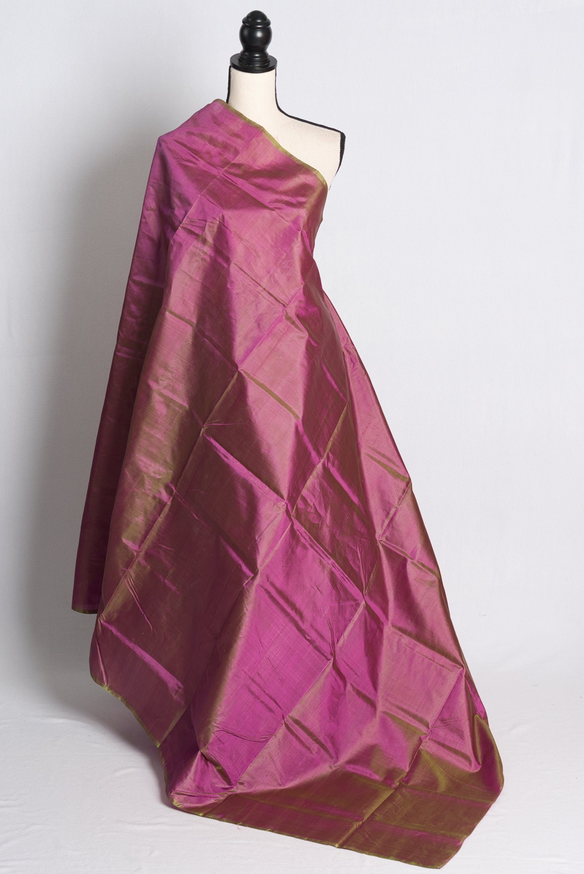 Silk Mark Certified Bishnupuri Katan Silk in Dual Shade of Purple