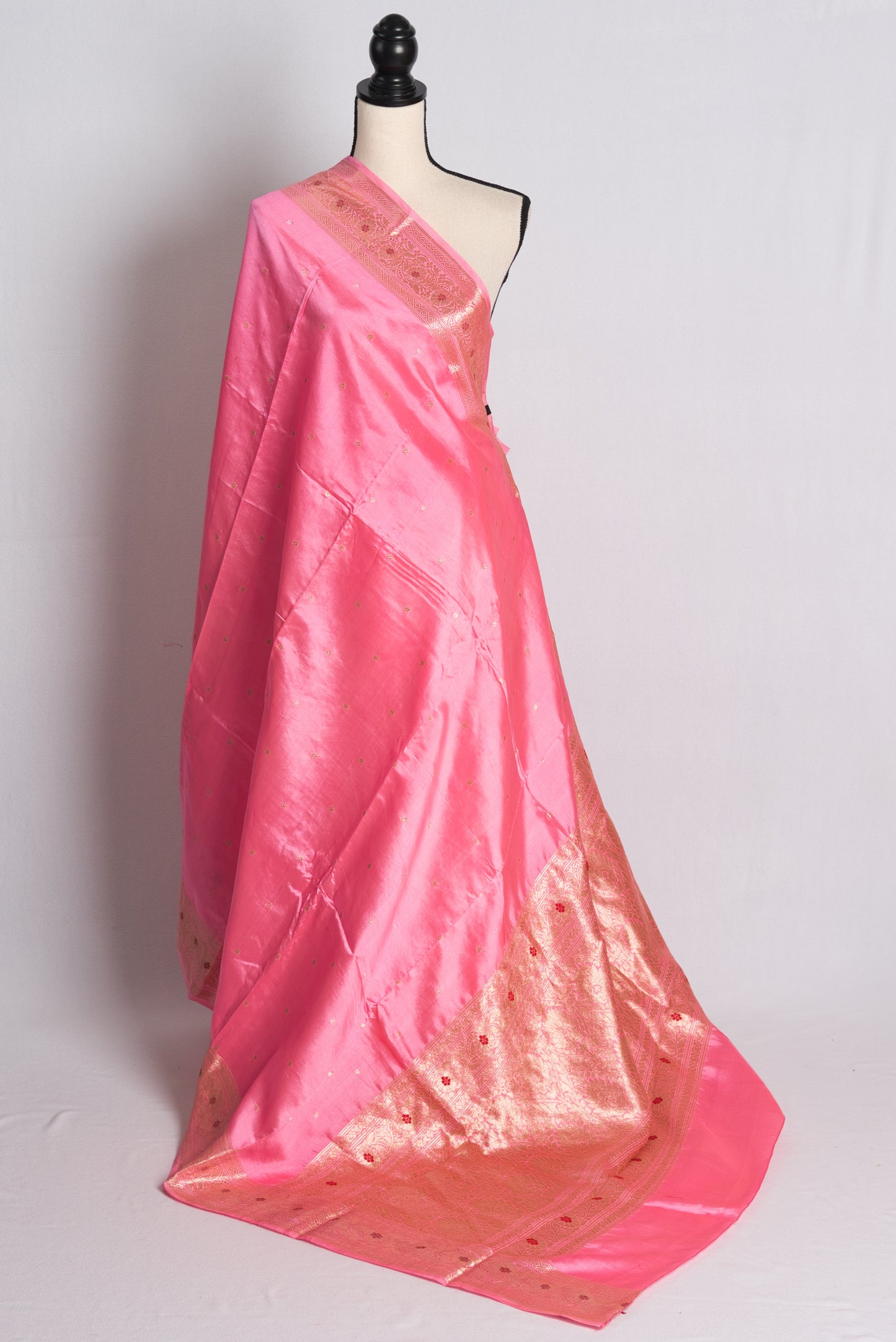 Silk Mark Certified Lightweight Banarasi Saree in Pink