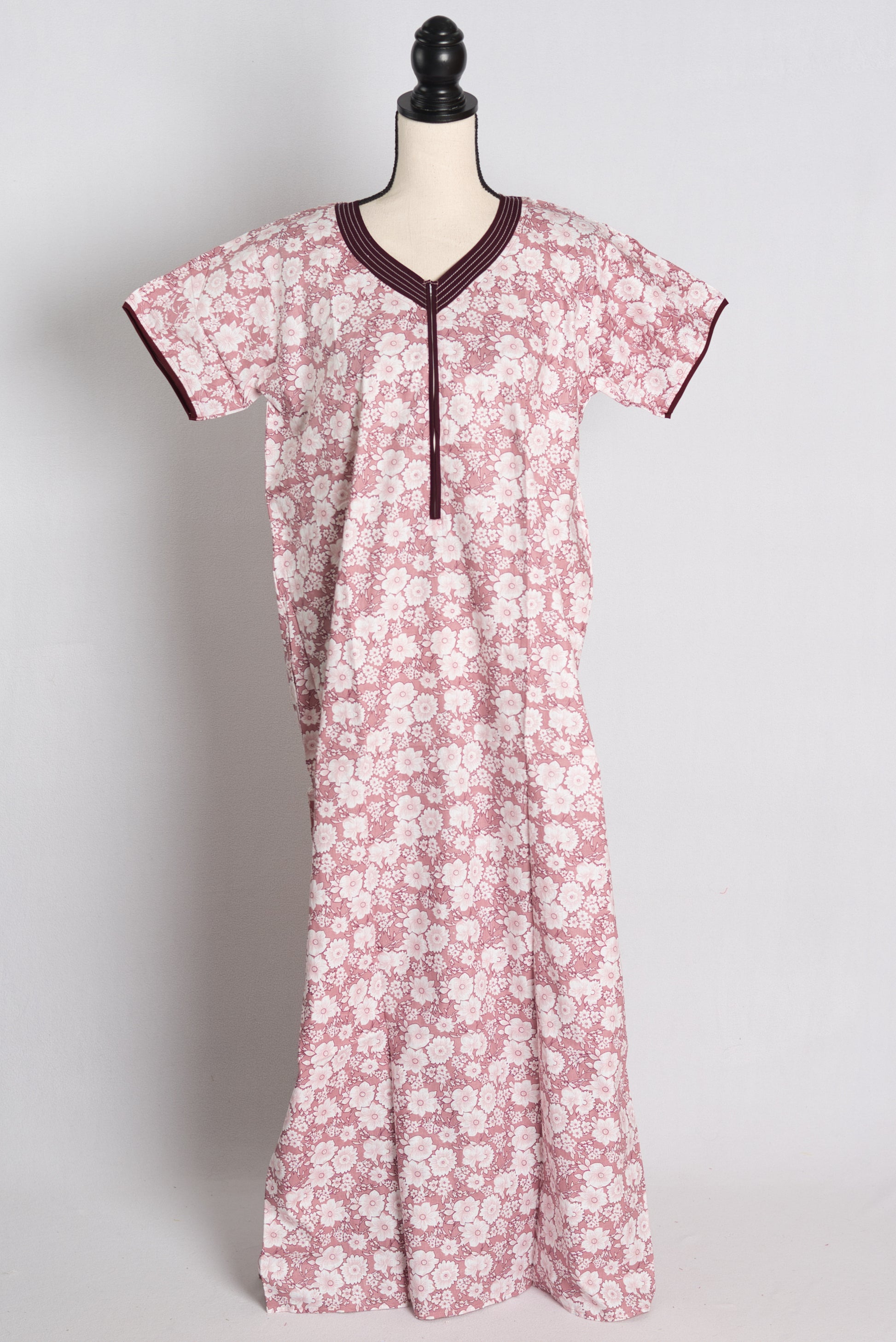 Printed Pink Cotton Nightwear in Regular Size.