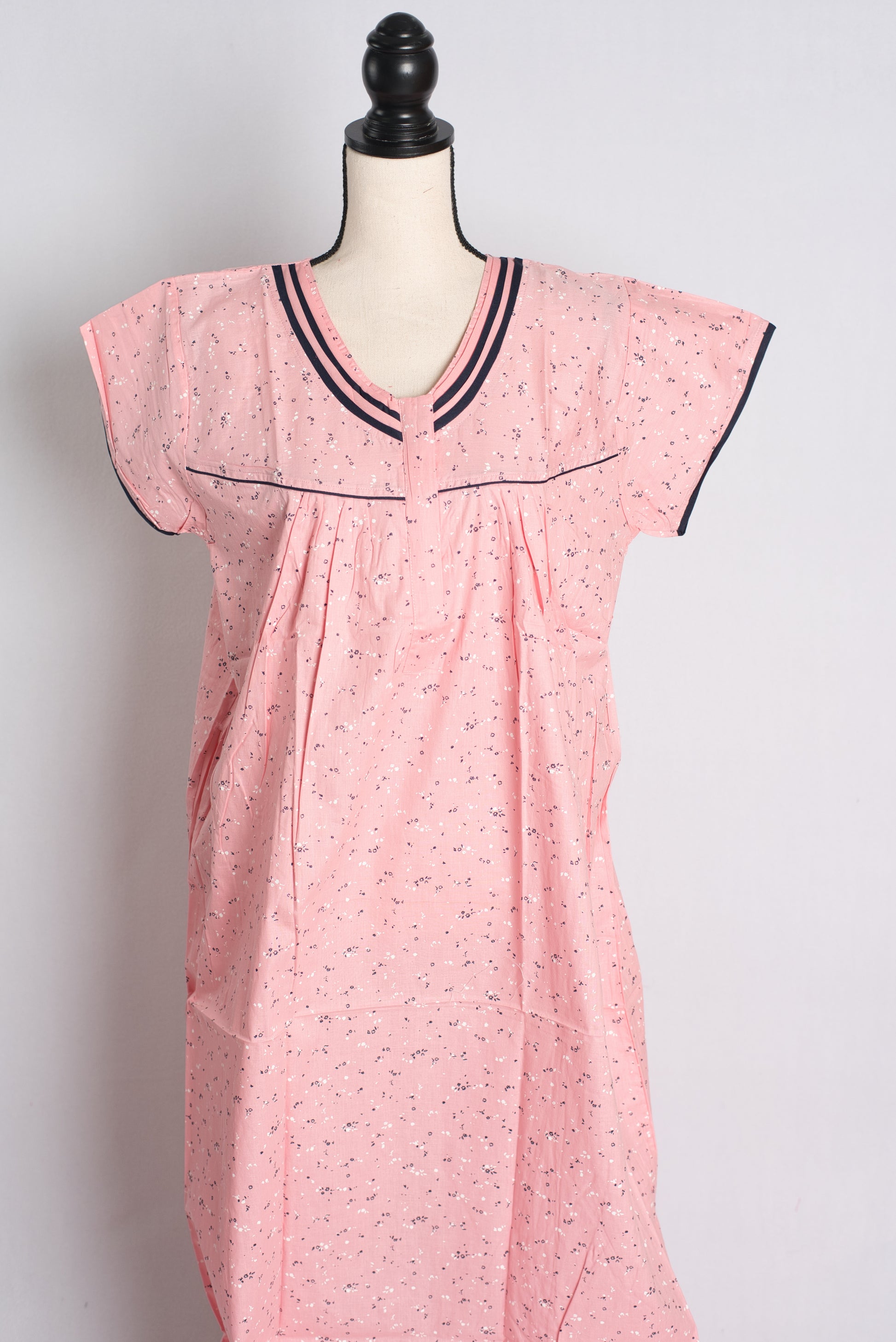 Printed Pink Cotton Nightwear in Regular Size.