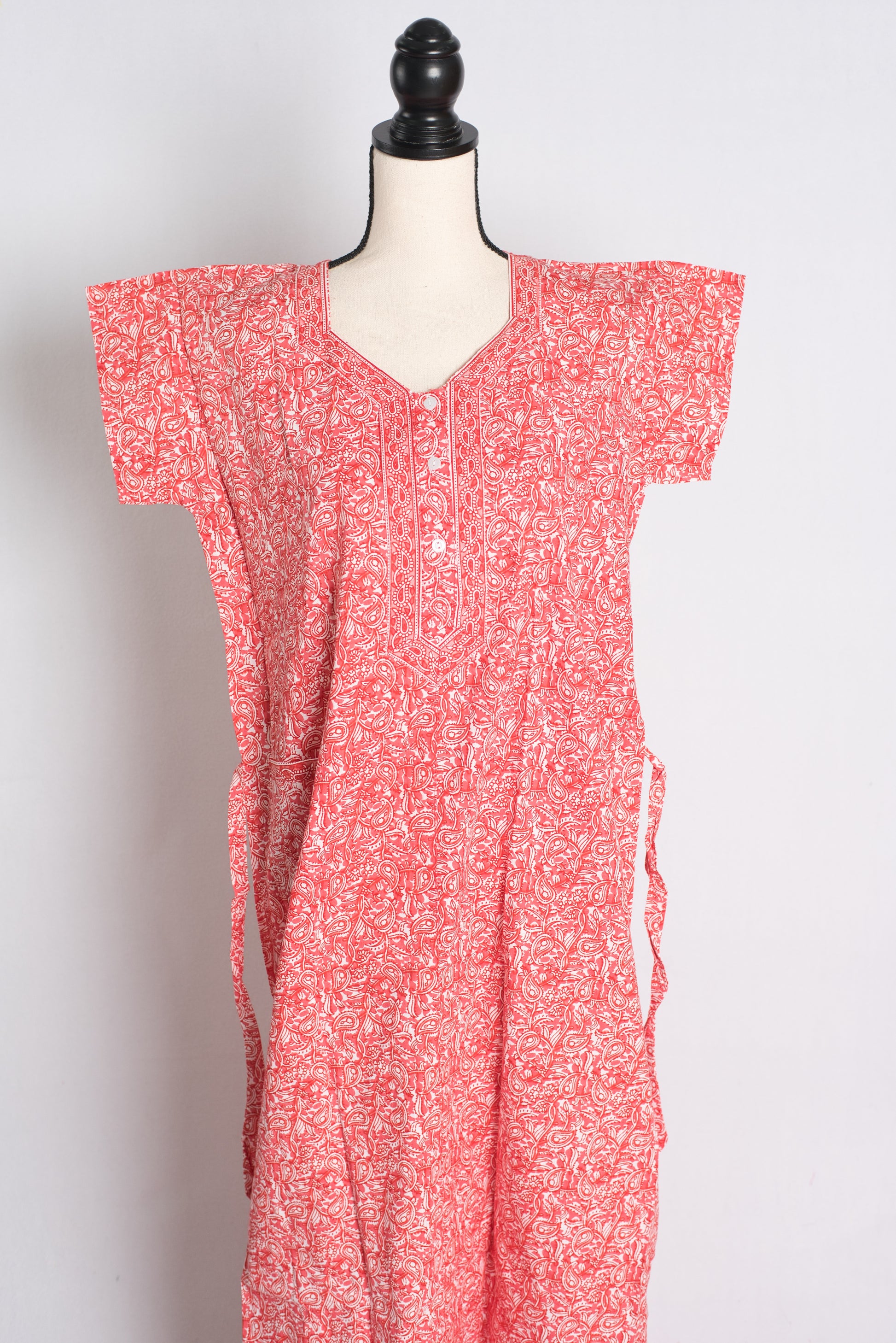 Printed Red Cotton Nightwear in Regular Size.