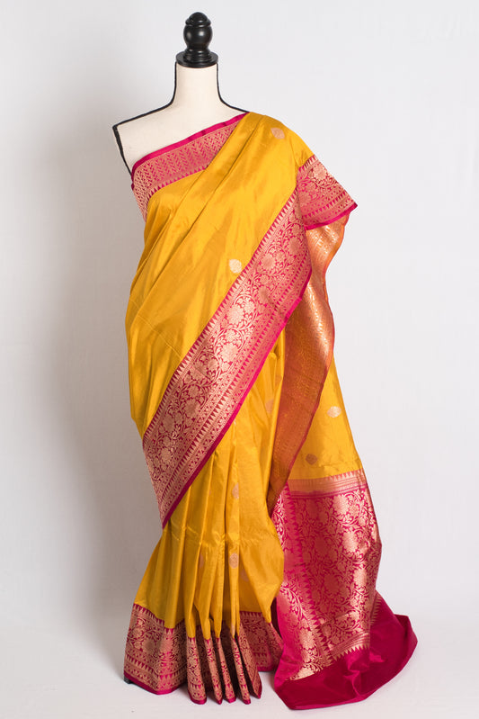 Silk Mark Certified Katan Banarasi Saree - Wedding Silk Collection.