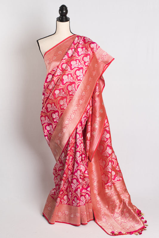 Silk Mark Certified Bridal Banarasi Saree - Sona Rupa Collection.