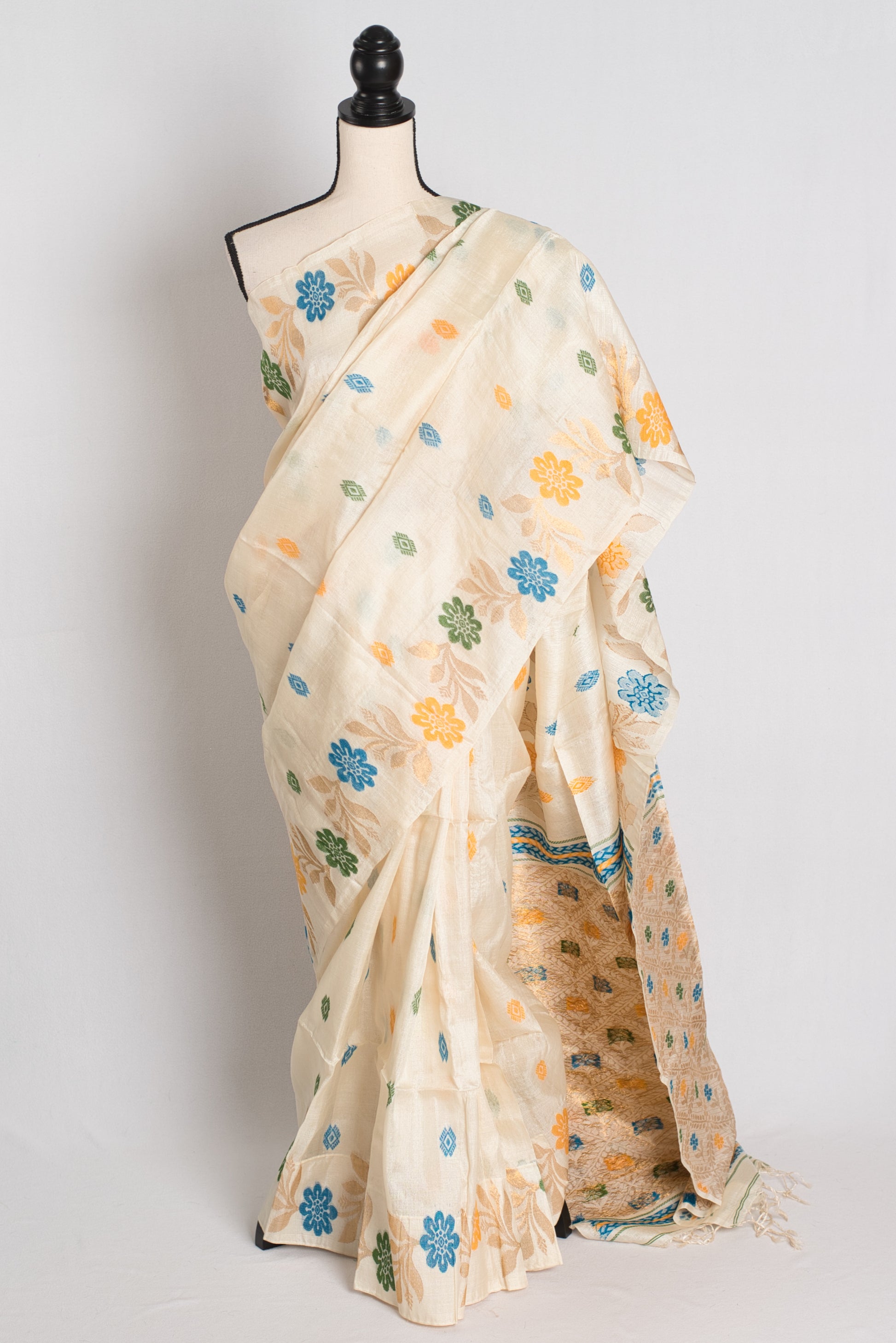 Assam - Inspired Handloom Bengal Tussar Silk Saree.