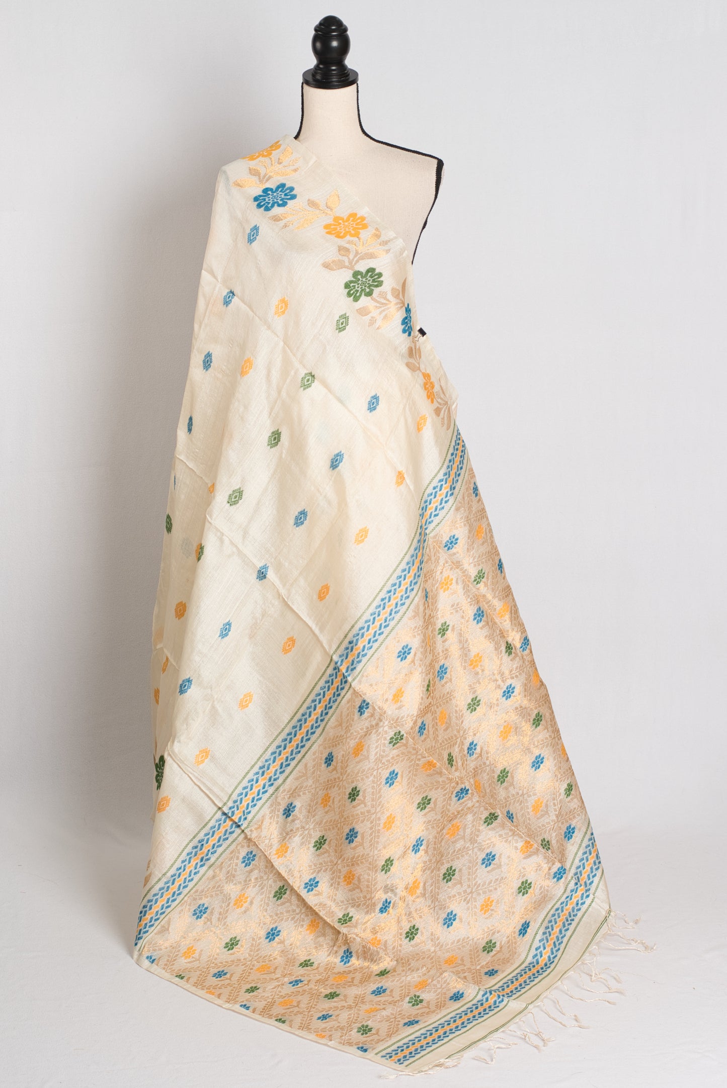 Assam - Inspired Handloom Bengal Tussar Silk Saree.