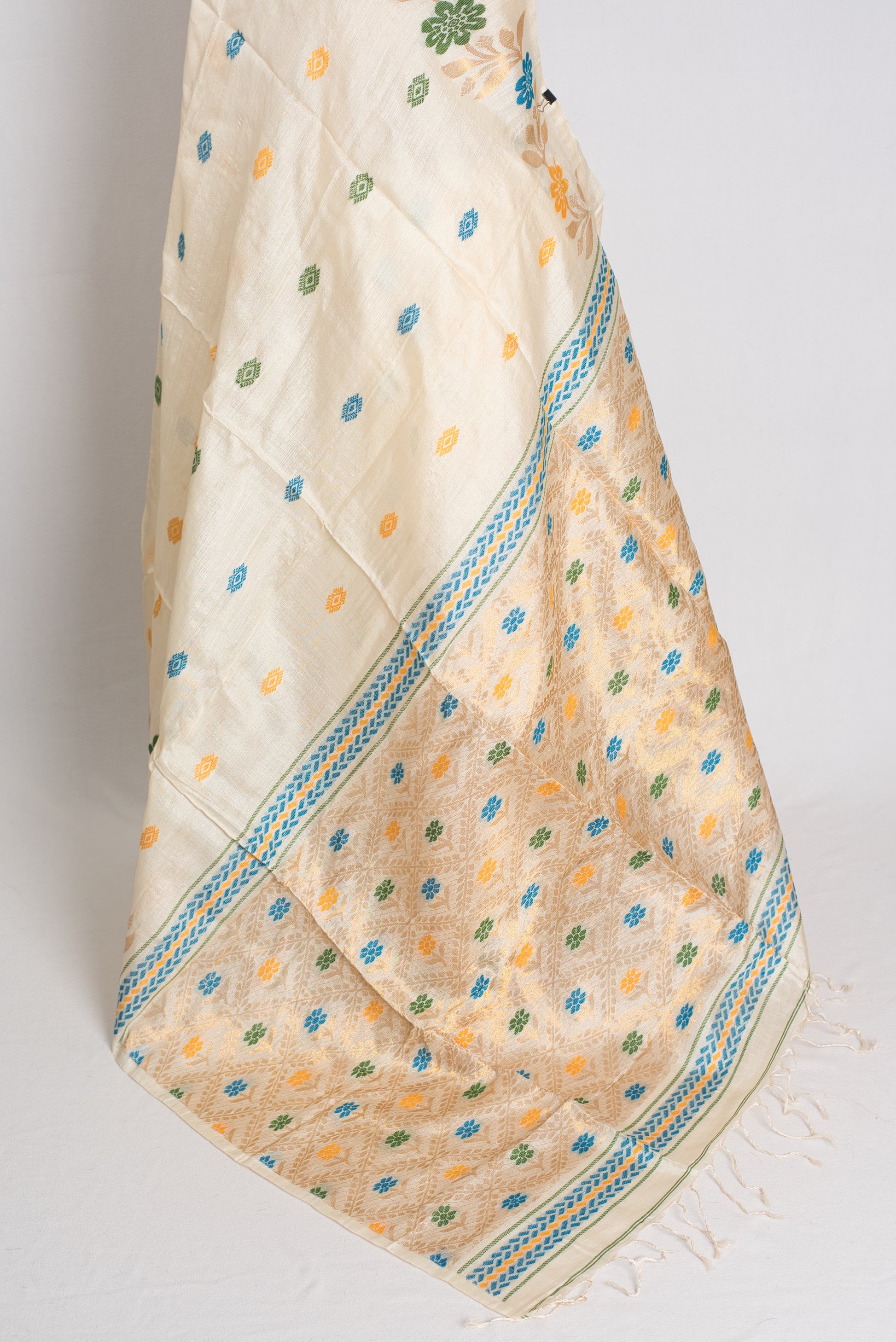 Assam - Inspired Handloom Bengal Tussar Silk Saree.