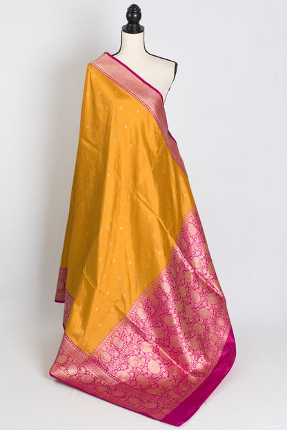 Indian Silk Banarasi Saree with 42 Size Stitched Blouse - Indian Wedding Saree