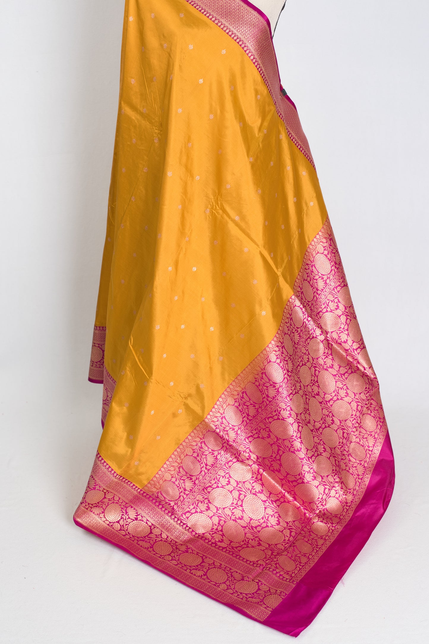 Indian Silk Banarasi Saree with 42 Size Stitched Blouse - Indian Wedding Saree