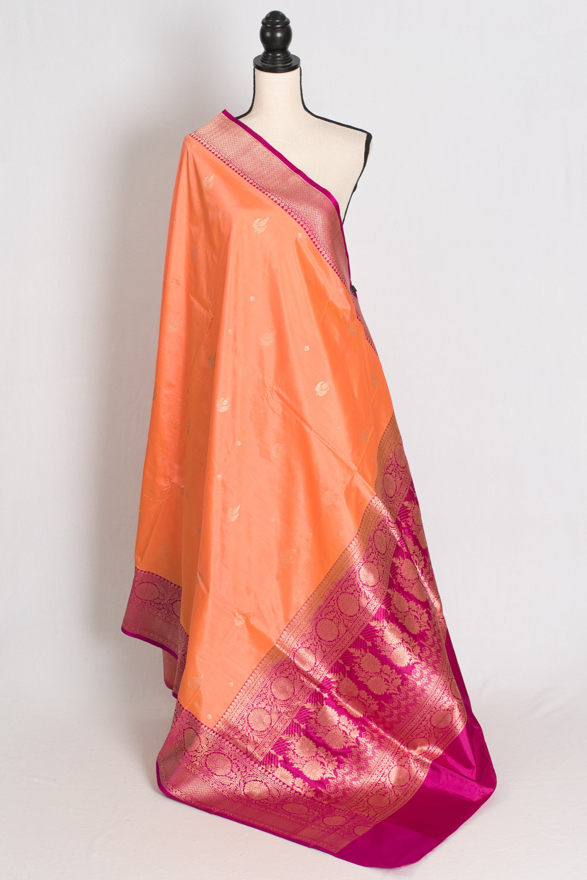 Banarasi Silk Saree with 36 Size Stitched Blouse Pic 4