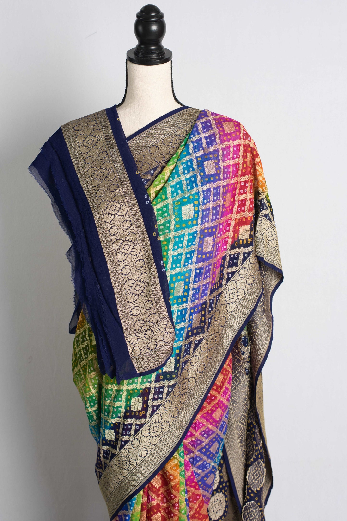 Rangoli Khaddi Chiffon Georgette Rangkat Banarasi Saree