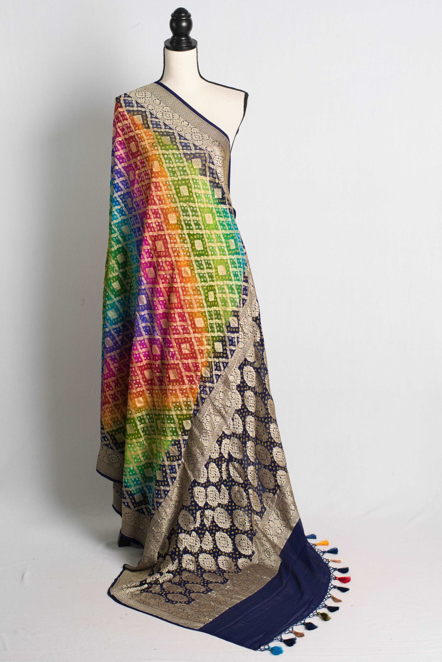 Rangoli Khaddi Chiffon Georgette Rangkat Banarasi Saree