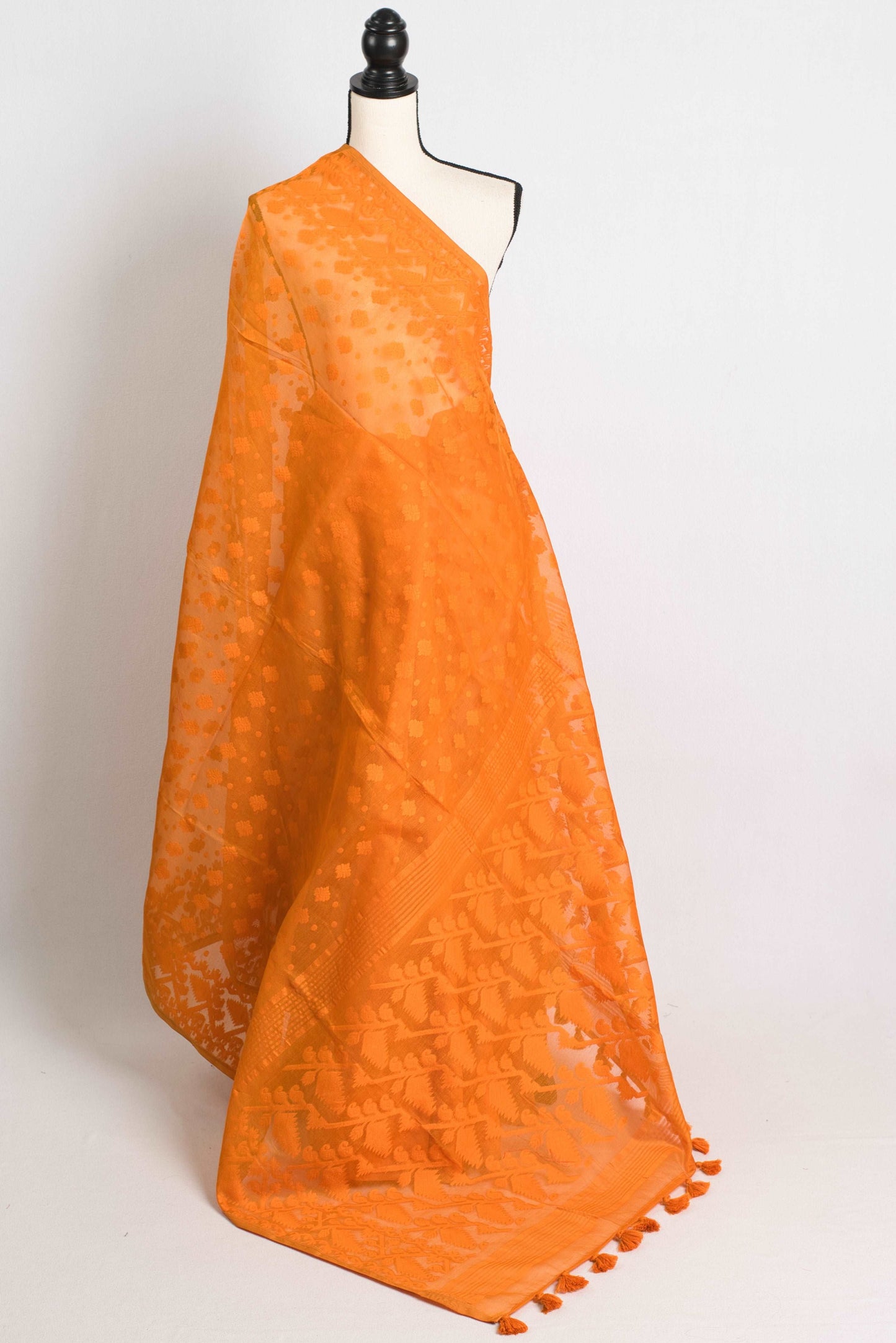 Orange Soft Jamdani Saree