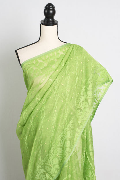 Soft Jamdani Saree in Green