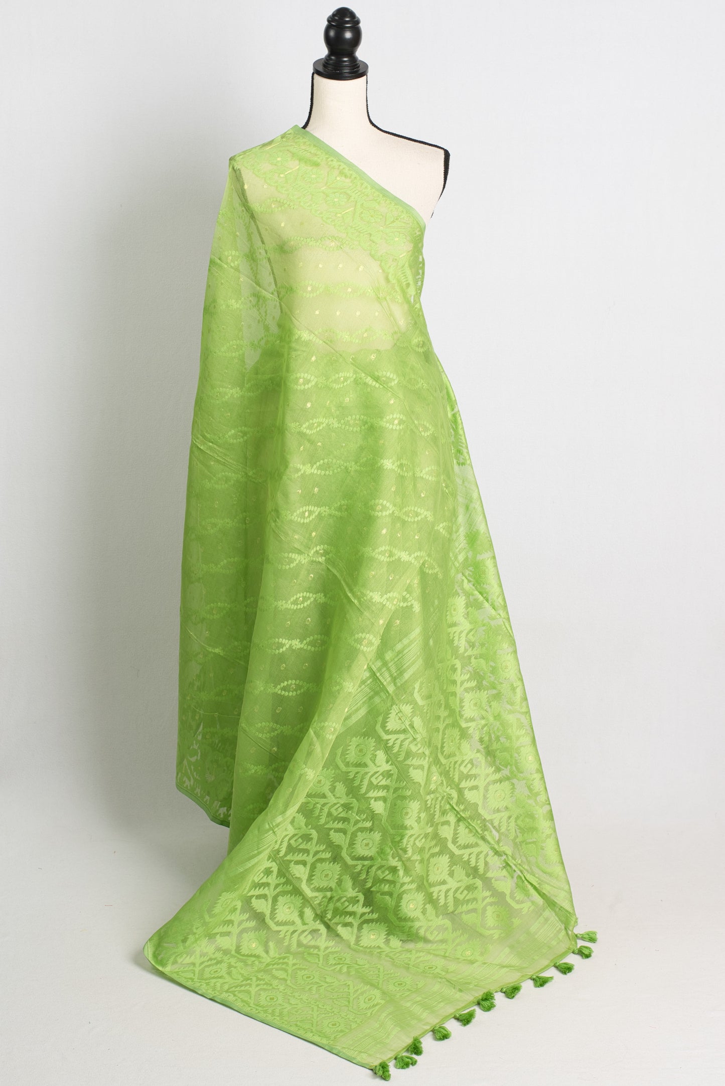 Soft Jamdani Saree in Green