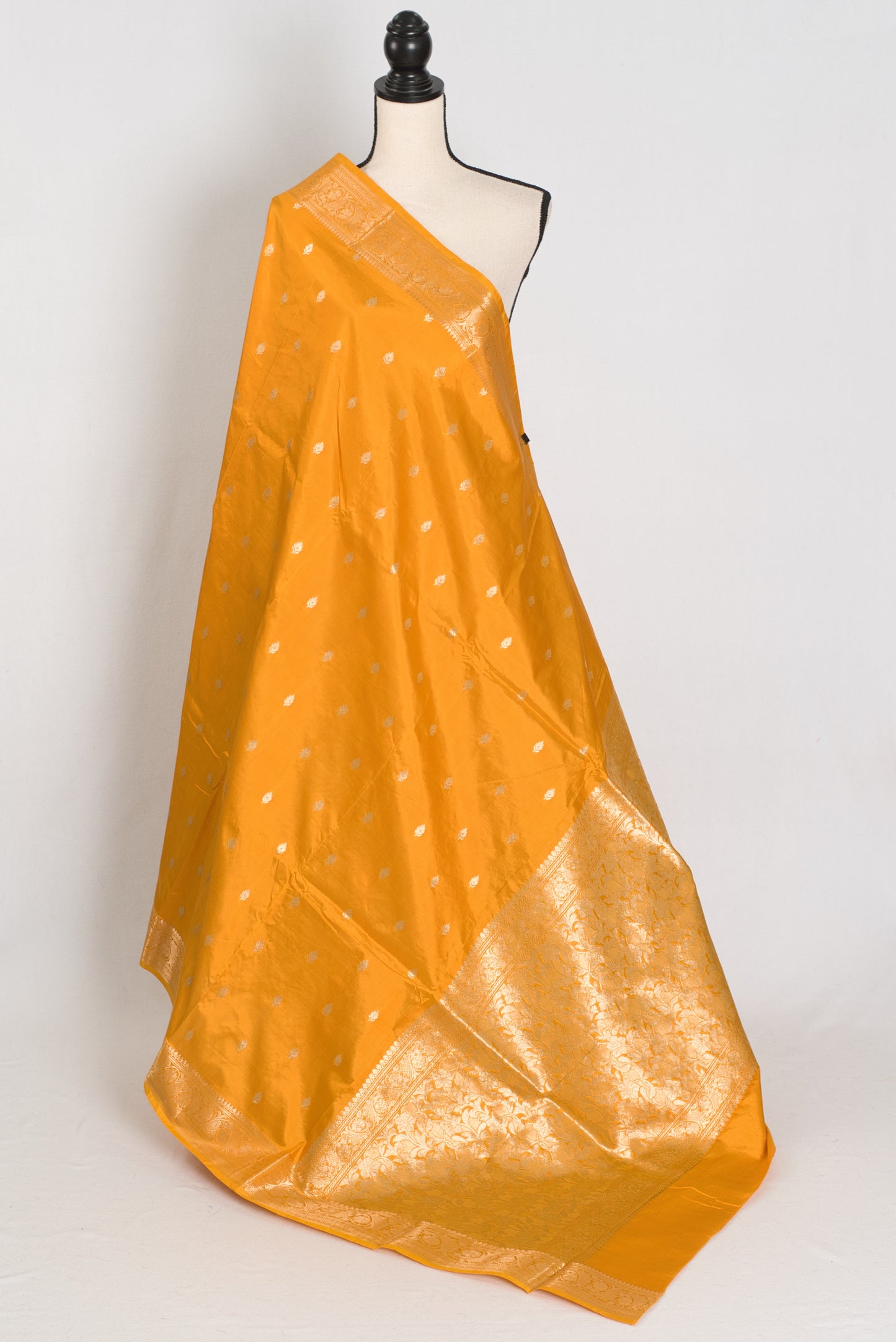 Harini | Radiant Yellow Pure Katan Silk Banarasi Saree | Silk Mark Certified image 2