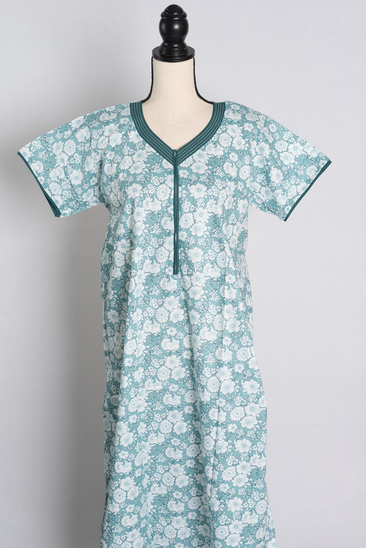 Printed Blue Cotton Nightwear in Regular Size image 0