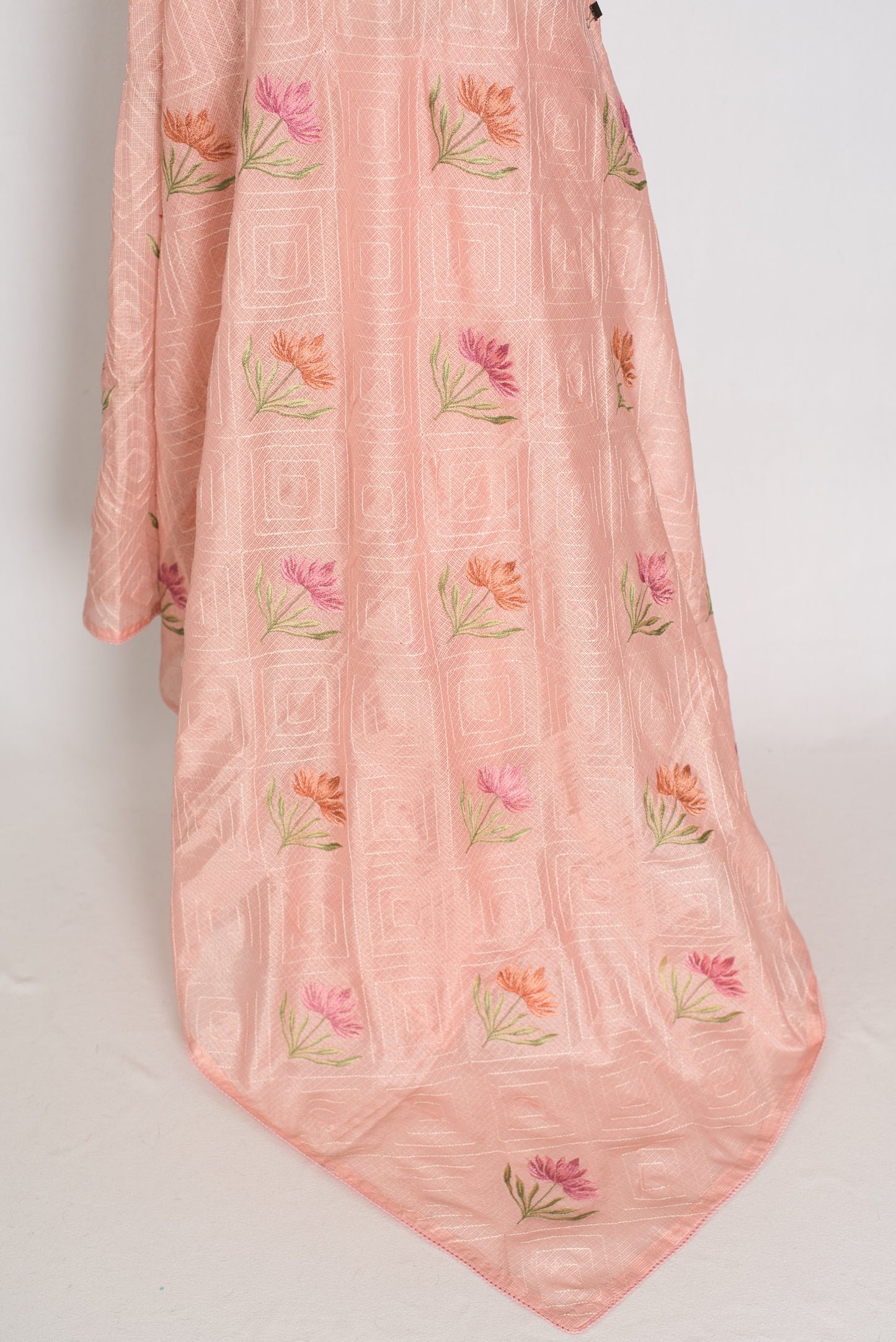 Mala | Peach Kota Silk Saree | Ultra-Lightweight, Breathable & Budget-Friendly image 4