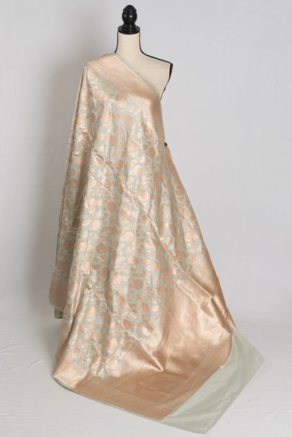 Vibhabhari : Silk Mark Certified Banarasi Saree with 38 Size Stitched Blouse image 3