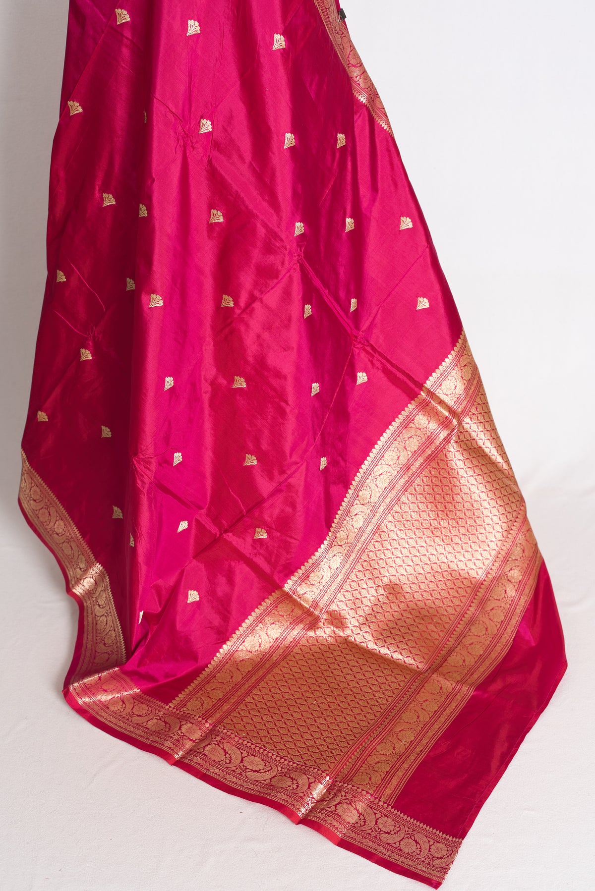 Mithu: Purple and Gold Katan Silk Banarasi Saree with Blouse Piece image 2