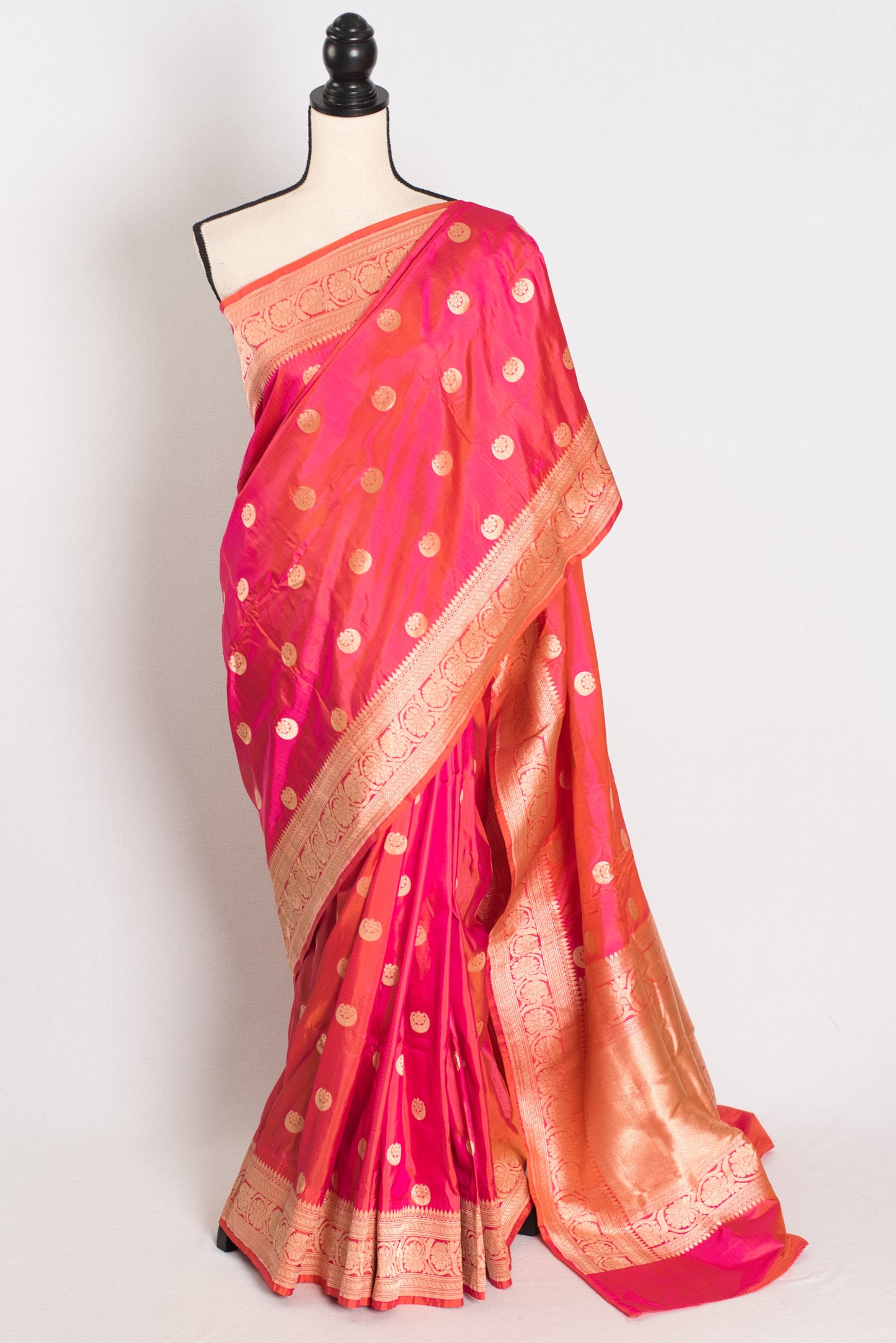 Sonakshi: Silk Mark Certified  Peach and Gold Bridal Banarasi Silk Saree image 0