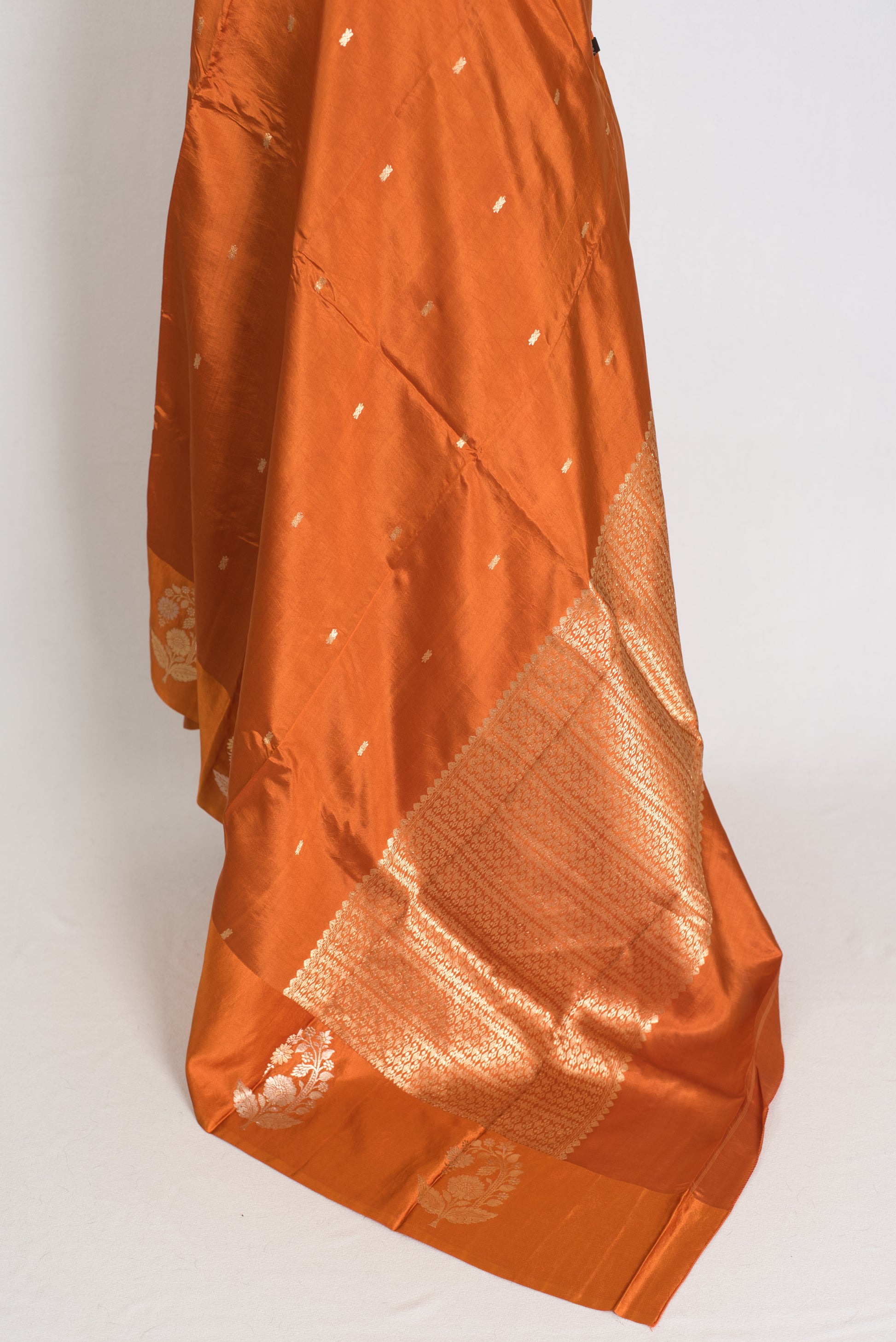 Ragini | Rust Brown & Gold Silk Mark Certified Katan Banarasi Silk Saree image 3