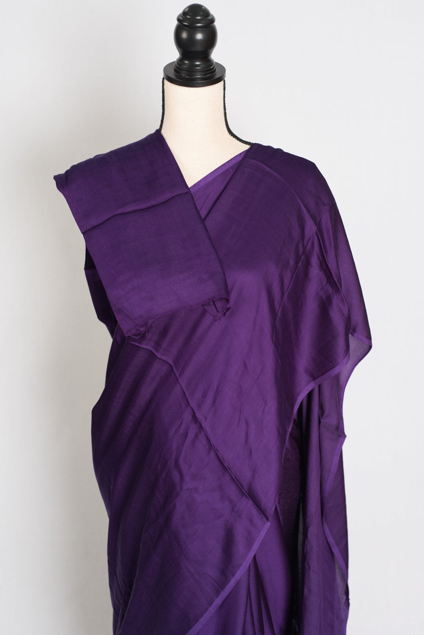 Bindi : Purple and Gold Designer Modal Silk Partywear Saree - Saree Mandi