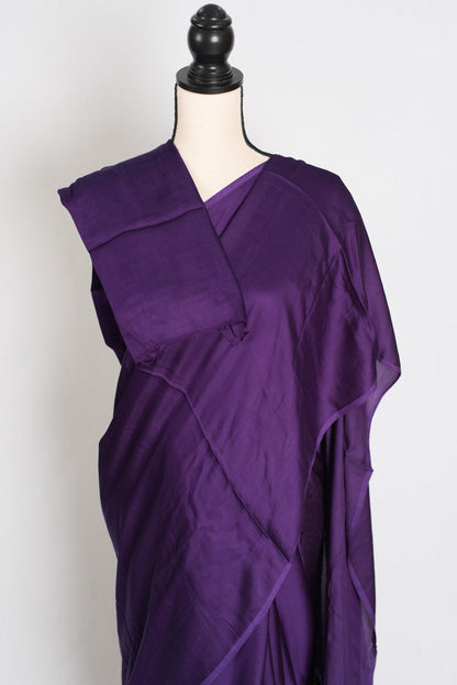 Bindi : Purple and Gold Designer Modal Silk Partywear Saree - Saree Mandi