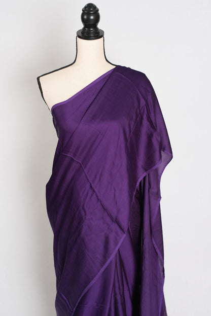 Bindi : Purple and Gold Designer Modal Silk Partywear Saree - Saree Mandi