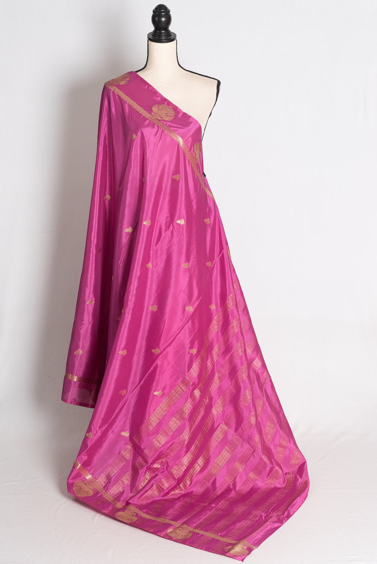 Priya: Purple and Gold Semi Silk Budget Friendly Banarasi Saree image 1