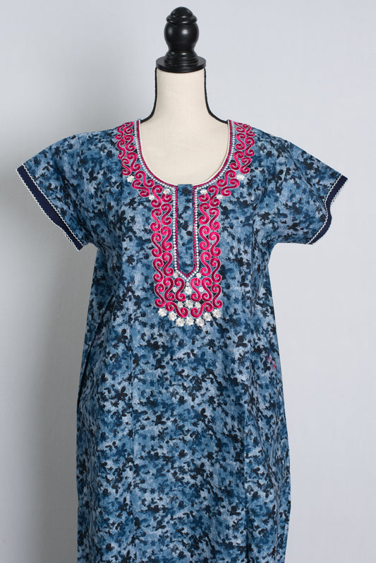 Premium Quality Designer Embroidery Rayon Ladies Nightwear image 0