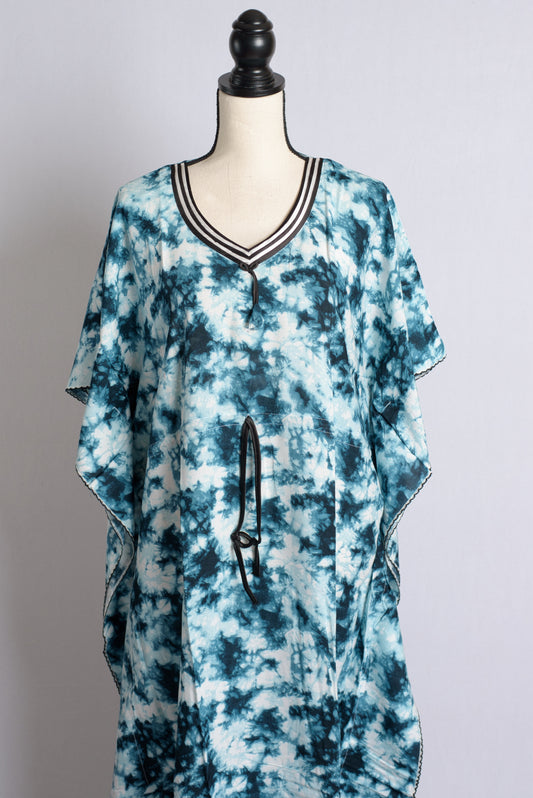 Premium Quality Shibori Designer Rayon Ladies Indian Kaftan Nightwear image 0
