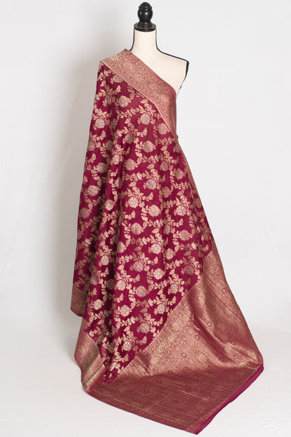 Nidhi : Sona Rupa Zari Semi Georgette Banarasi Saree | Size 40 Stitched Blouse image 3
