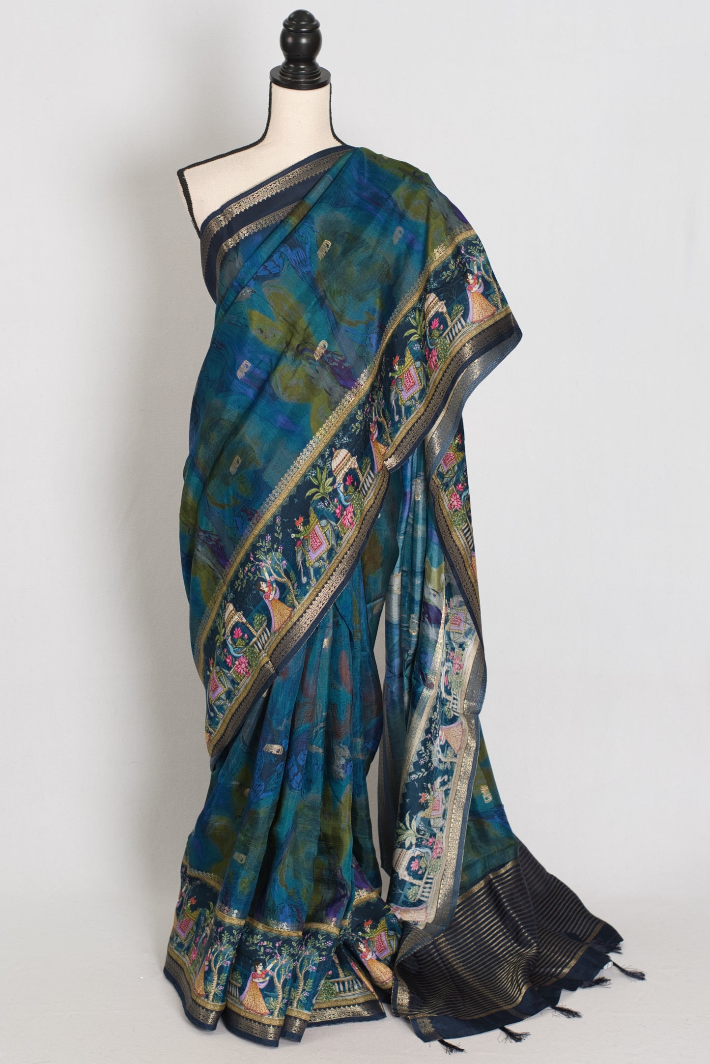Mumtaz | Blue Dola Silk Banarasi Saree | Contemporary Luxury image 0