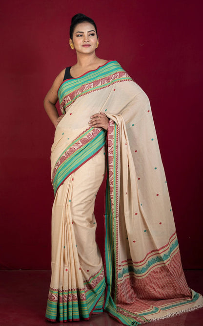 Handwoven Soft Cotton Saree - Premium Bengali Saree Collection.