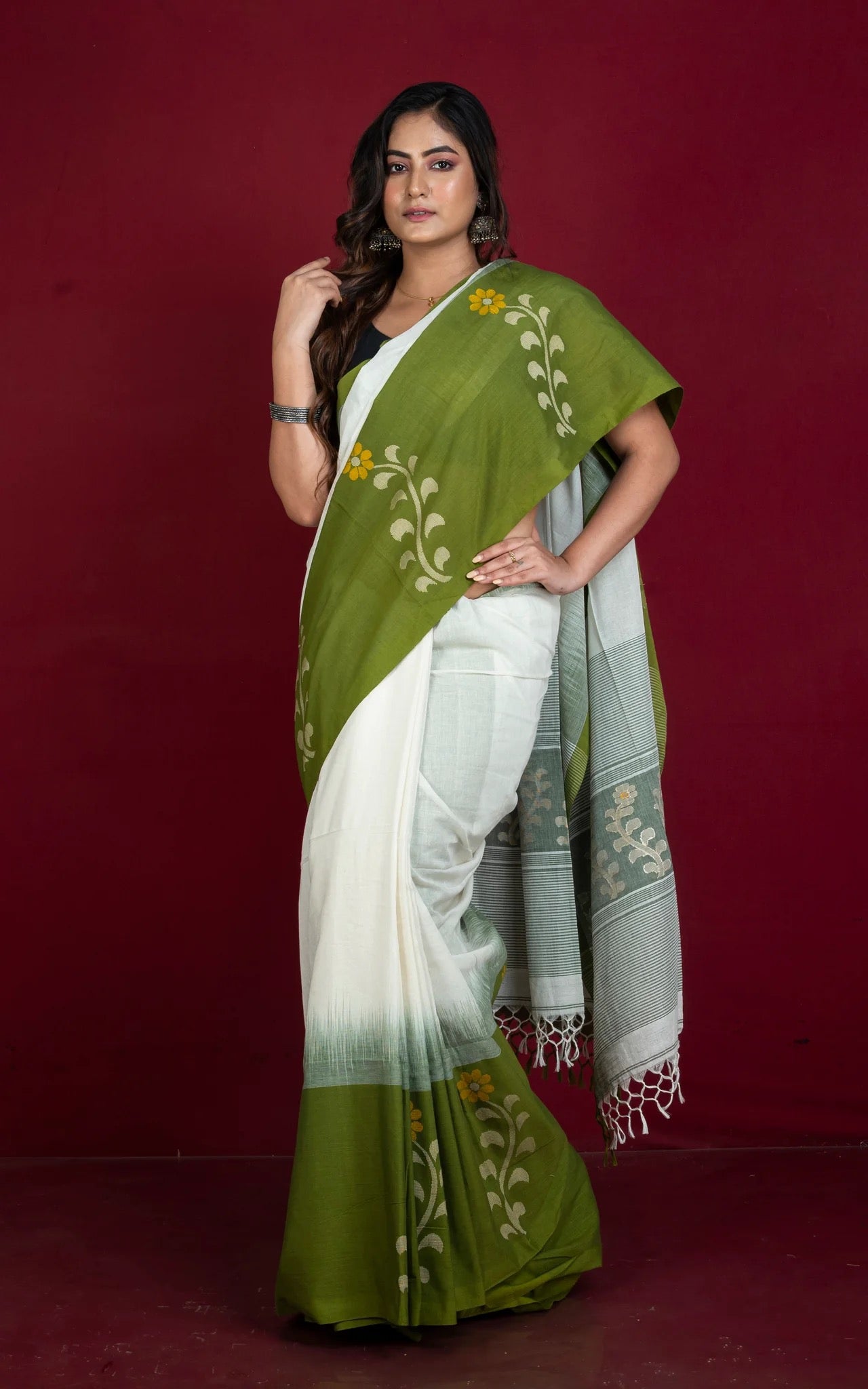 Premium Quality Soft Cotton Saree - Bengal Saree Collection.
