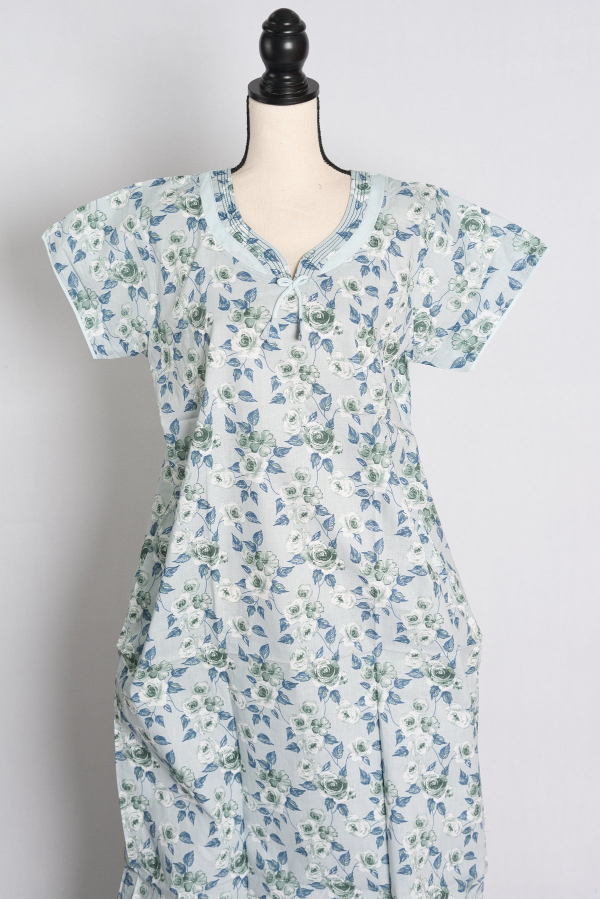 Printed Grey Cotton Nightwear in Regular Size image 0