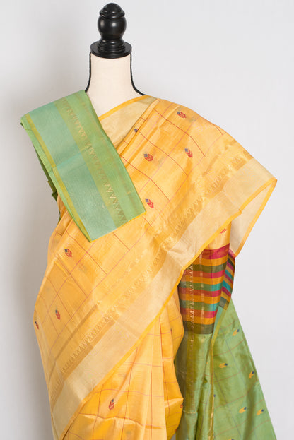 Kala: Handwoven Bishnupuri Silk Saree | Pure Bengali Silk | Soft & Elegant Drape image 2