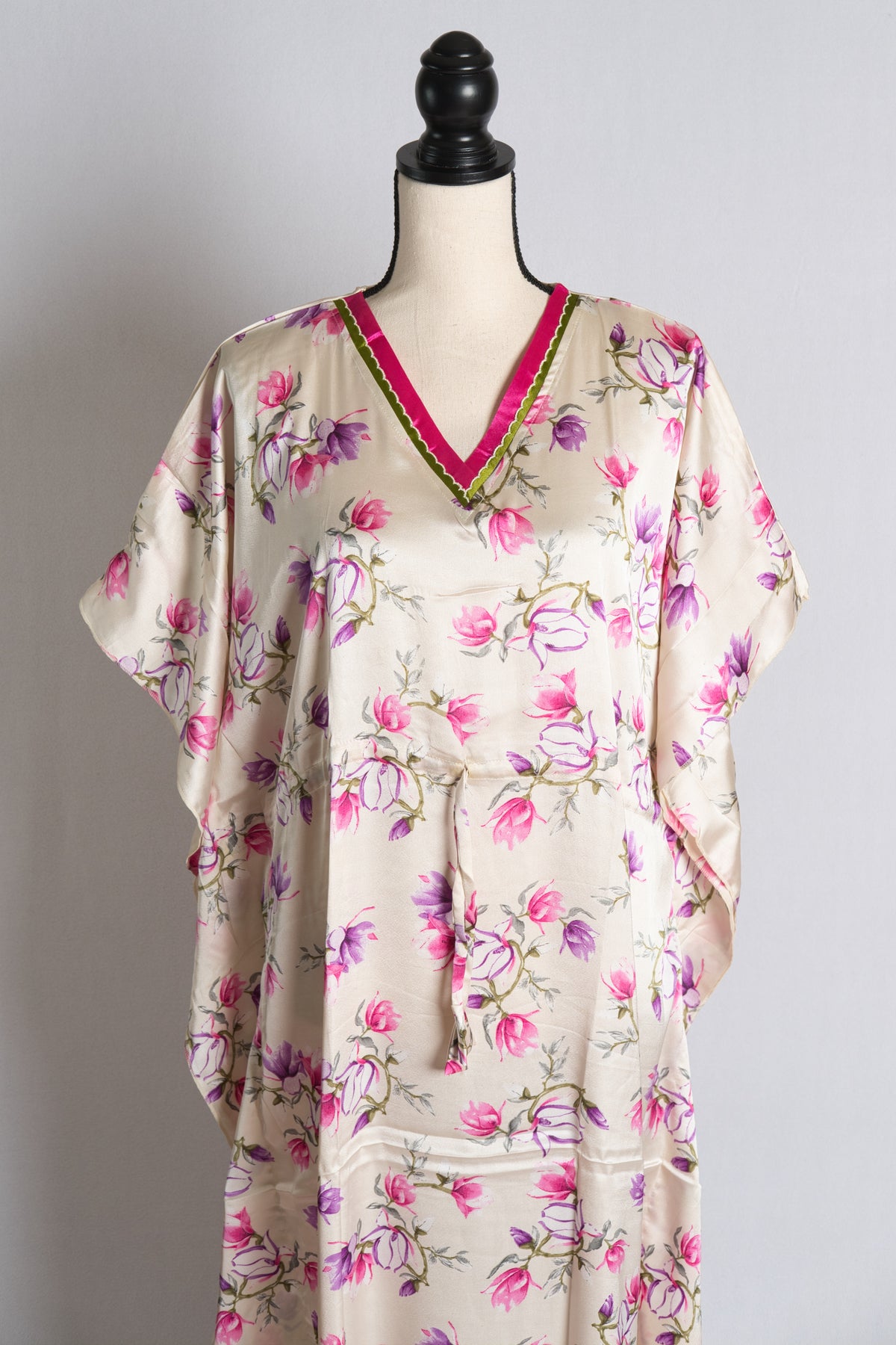 Ladies Indian Satin Kaftan Nightwear in Standard Size image 1