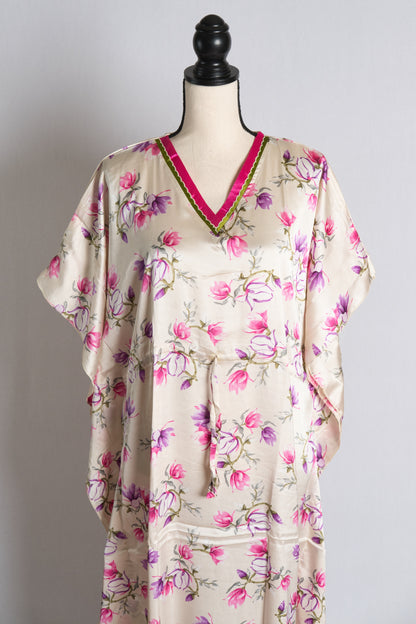 Ladies Indian Satin Kaftan Nightwear in Standard Size image 1