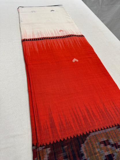 Dhriti : Dhaniakhali Soft Cotton Saree with Kotki Border image 7