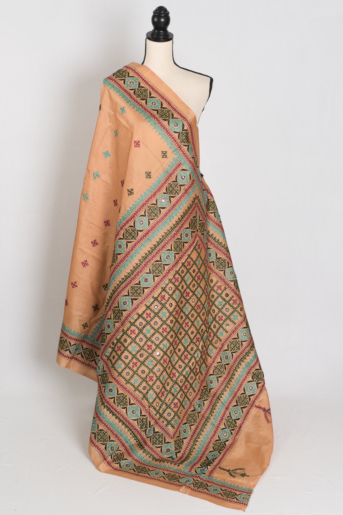 Ruuh: Silk Mark Certified Hand Embroidery Kutch Work Silk Saree image 1