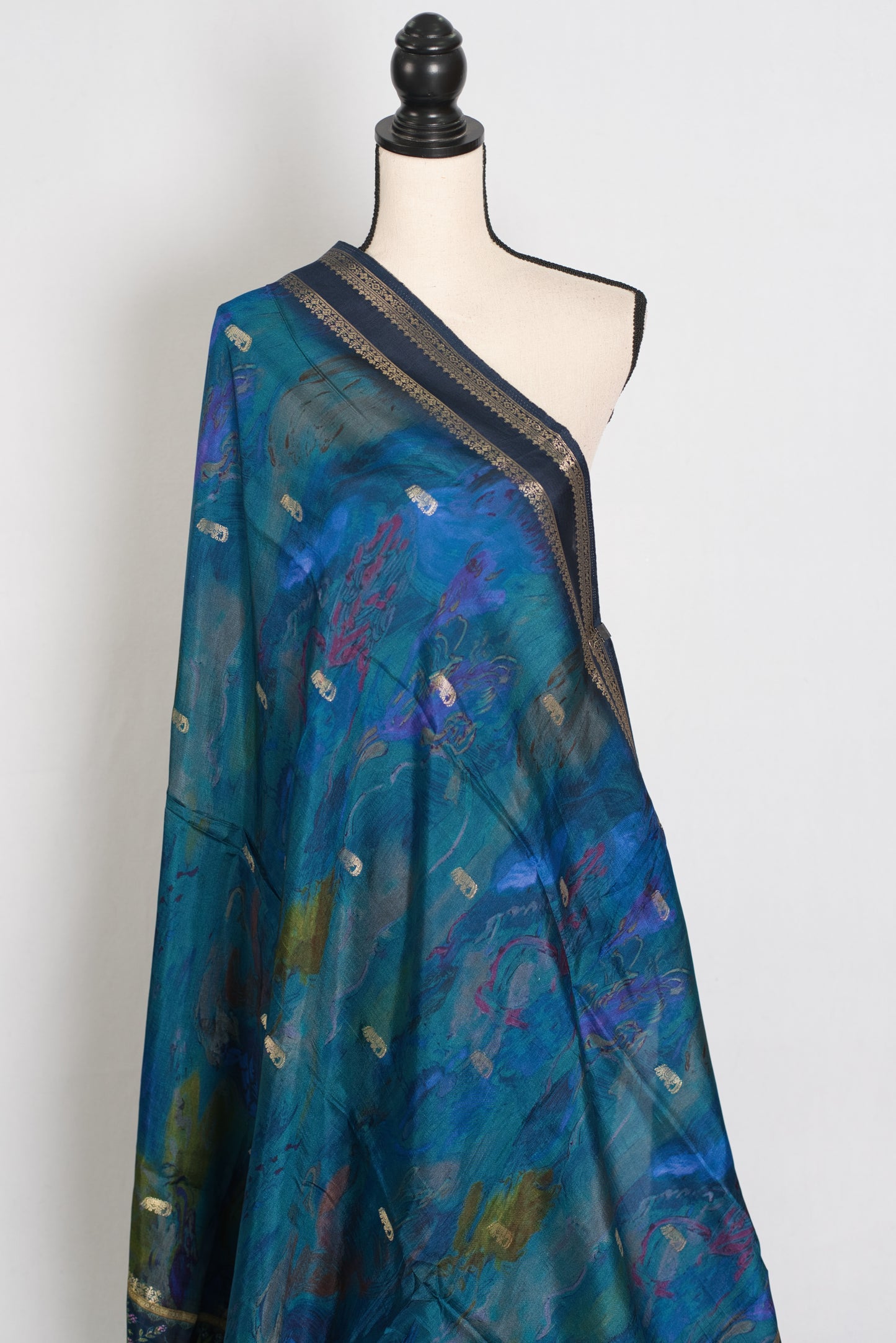 Mumtaz | Blue Dola Silk Banarasi Saree | Contemporary Luxury image 4