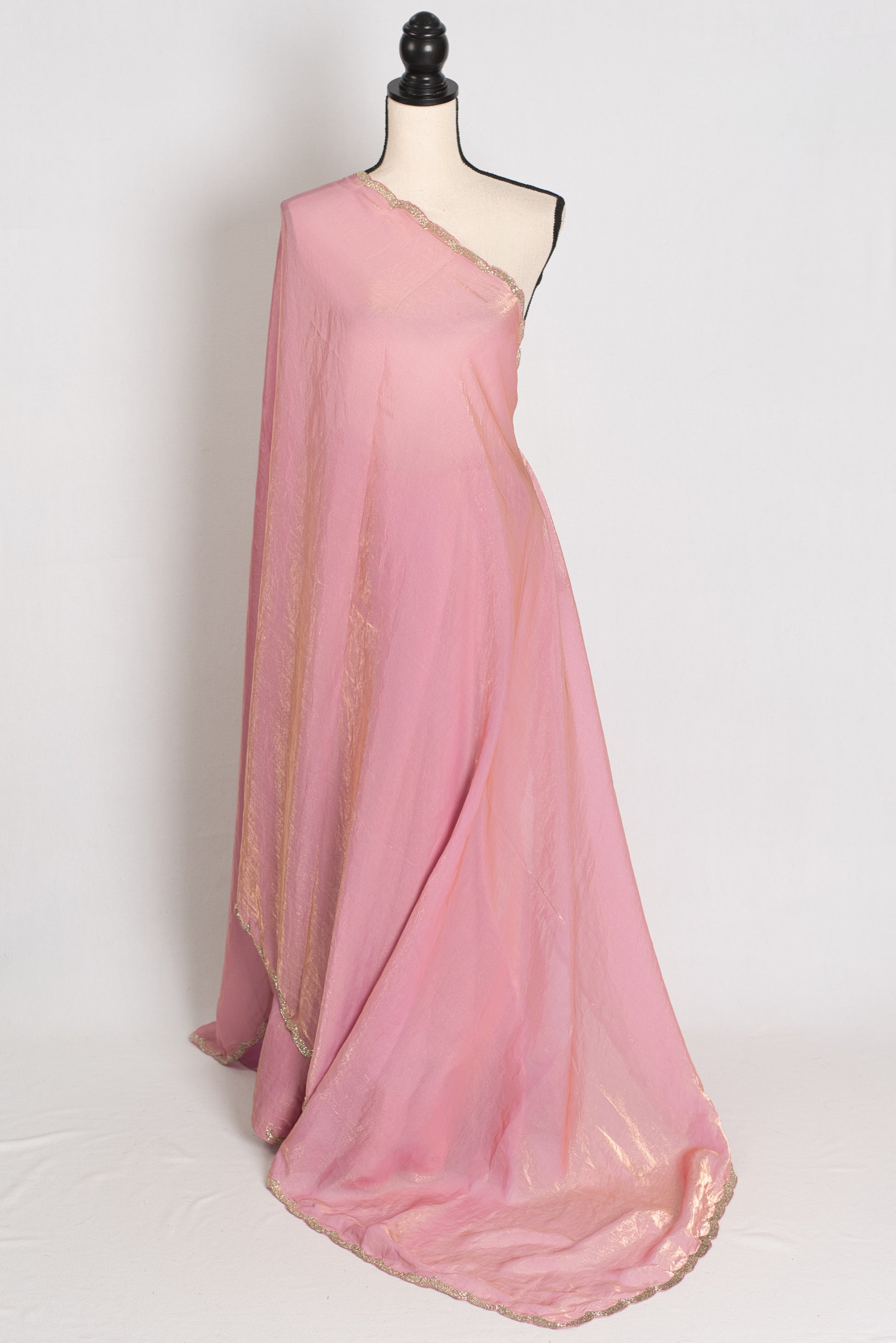 Roshni : Frosted Pink Soft Tissue Designer Party Wear Saree image 1