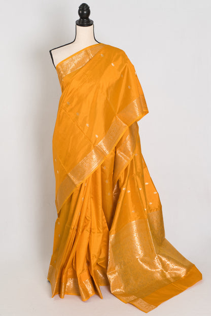 Harini | Radiant Yellow Pure Katan Silk Banarasi Saree | Silk Mark Certified image 0